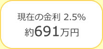 現在の金利 2.5%約691万円