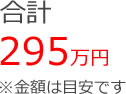 合計295万円※金額は目安です